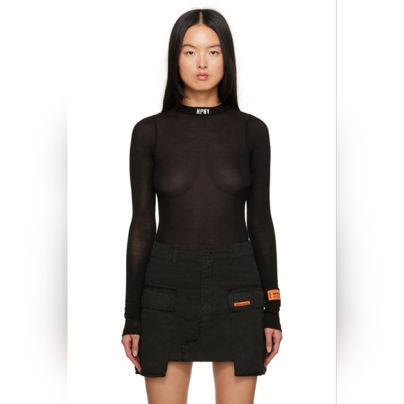 15. NWOT HERON PRESTON BLACK HPNY BODYSUIT